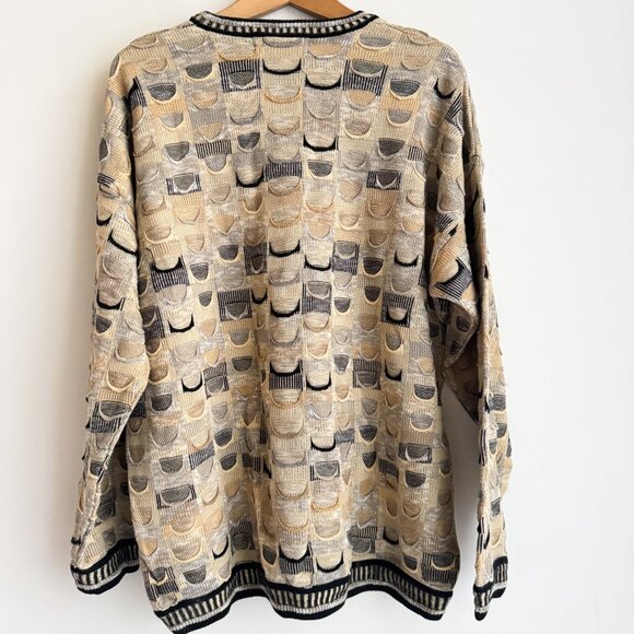 Vintage Tundra Earth Tones 3D Bill Cosby Textured Sweater L - Picture 5 of 8